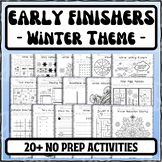 Winter Early Finisher Activity Pack | No Prep 2nd, 3rd, 4th Grade