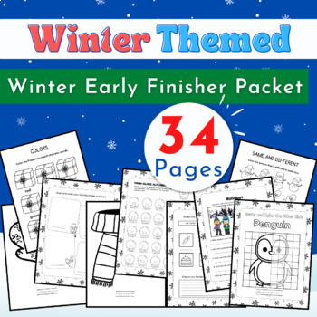 Preview of Winter Early Finisher Packet | No Prep first day back from winter break