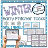 Winter Early Finisher Task Cards | Google Classroom