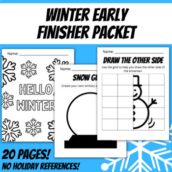Preview of Winter Early Finishers Activity Packet Without Holiday References