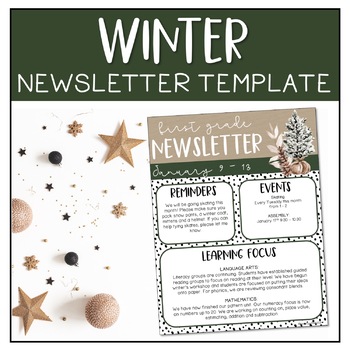 Preview of Winter Editable Classroom Newsletter | December January