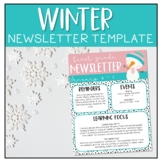 Winter Editable Classroom Newsletter | January