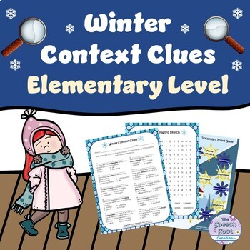 Preview of Winter Elementary Tier 2 Vocabulary Context Clues Activities