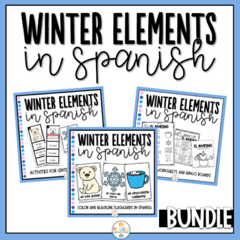 Preview of Winter Elements in Spanish Bundle - El Invierno