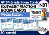 Winter Equivalent Fractions Boom Cards