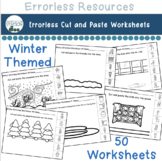 Winter Errorless Cut and Paste Worksheets