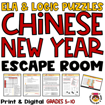 Preview of Chinese New Year - Print & Digital: Seven Puzzles, Logic, Reading Comprehension+