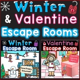 Winter Escape Room & Valentine's Day Escape Room Bundle, B