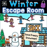 Winter Escape Room, Winter Breakout Activity Math Kinderga