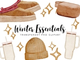 Winter Essentials Watercolor Clipart