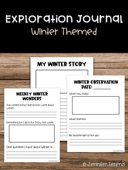 Preview of Winter Exploration Journal for Kids!