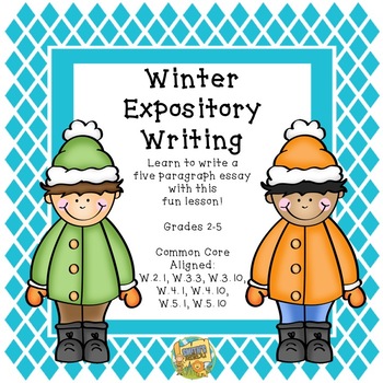 Preview of Winter Expository Writing - Grades 2-5 - Writing multiple paragraphs!
