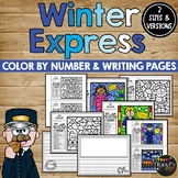 Winter Express Activities for Writing and Math | Color by 