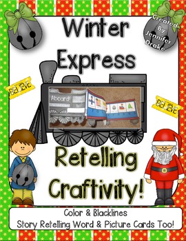 Preview of 'Winter Express' Retelling Craftivity!  Color & B&W PLUS Retelling Cards!