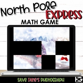 Preview of Winter Express Math Escape Room: NO PREP Display and Play | Polar Day FUN!
