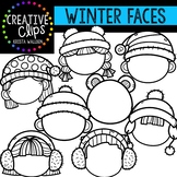 Winter Face Templates {Creative Clips Clipart}