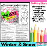 Winter Activity: Winter Word Search (non-fiction, reading facts)