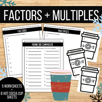 Preview of Winter Factors and Multiples Set - Including GCF and LCM