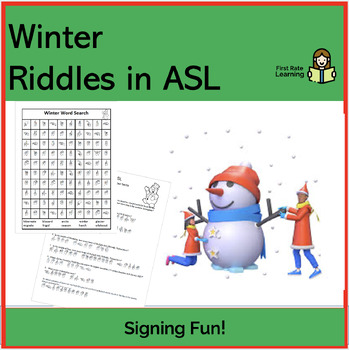 Preview of Winter Facts and ASL fun