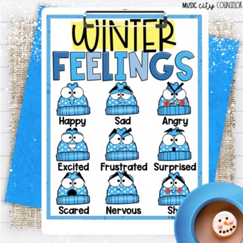 Preview of Winter Feelings & Emotions Chart Freebie for SEL & Counseling