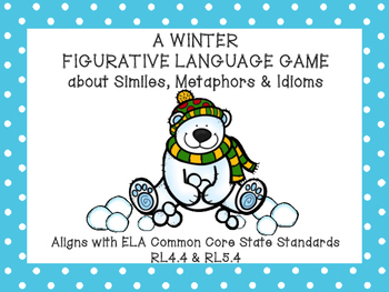 Preview of Winter Figurative Language Activity with Similes, Metaphors, and Idioms