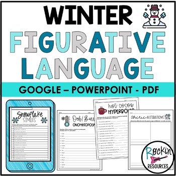 Preview of Winter Figurative Language - Winter Writing - Winter Activities