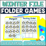 Winter File Folder Games Letter, Number & Color Matching B