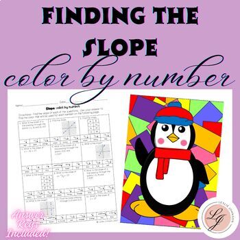 Preview of Winter Finding the Slope Color By Number