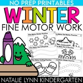 Winter Fine Motor Activities NO PREP Tracing Cutting Dab D