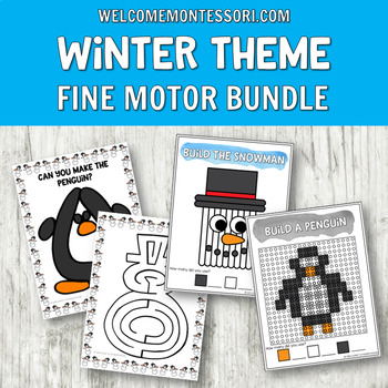 Preview of Winter Fine Motor Activities for Preschool Activities and Fine Motor Centers