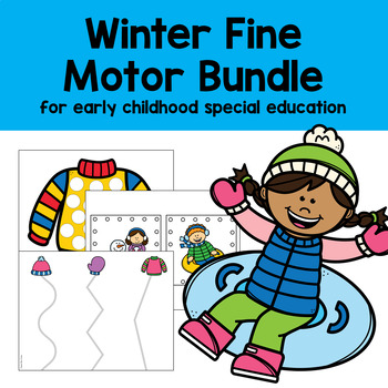 Preview of Winter Fine Motor Bundle for Early Childhood Special Education