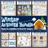 Winter Fine Motor Math and Literacy Activities Bundle for 