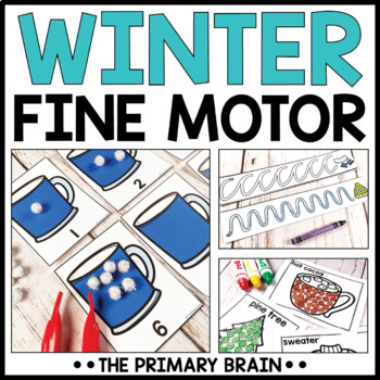 Preview of Winter Fine Motor Activities with Alphabet Math Hole Punch Tracing and More
