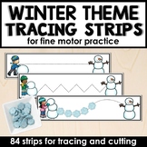 Winter Fine Motor Tracing for Pre-Writing and Cutting Prac