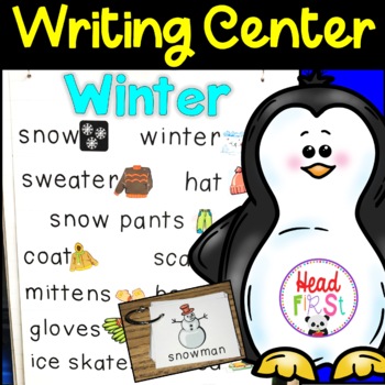 Preview of Winter Vocabulary Words and Picture Cards for Writing Center Write the Room ESL