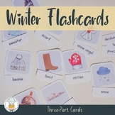 Winter Flashcards - Vocabulary Building Matching Game