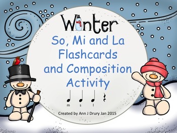 Preview of Winter - Flashcards and Composition Activity to Practice So, Mi and La