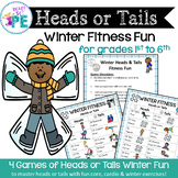Winter Flip A Coin Fitness Activity for PE, Brain Breaks a