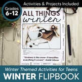 Winter Activities Flipbook Holiday Activity for Middle & H