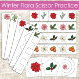 Winter Flora Scissor Skills Cutting Strips