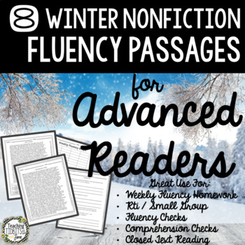 Preview of Fluency Passages, Winter Reading Passages, Reading Passages, Comprehension