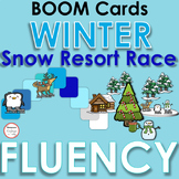 Winter Fluency Strategies Racing Game BOOM Cards Speech Therapy