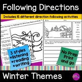 Following Directions Winter Coloring Activity for Listenin