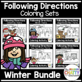 Winter Following Directions Coloring Bundle