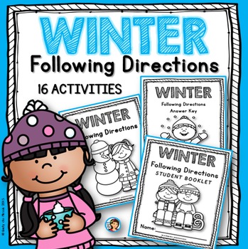 Preview of Winter Following Directions Worksheets
