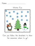 Winter-Following Directions a Cut and Glue Activity