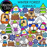 Winter Forest Animal Clipart {Winter Clipart}