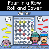 Winter Four in a Row Addition Games Roll and Add