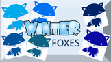 Winter Foxes Clip Art