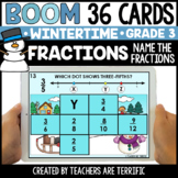 Winter Fractions Uncover the Picture Gr. 3 Boom Cards - Digital